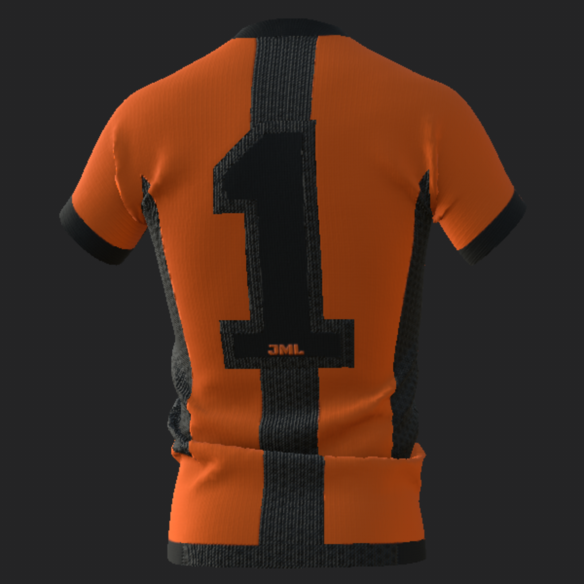 SPORT SHIRT ORANGE BLACK