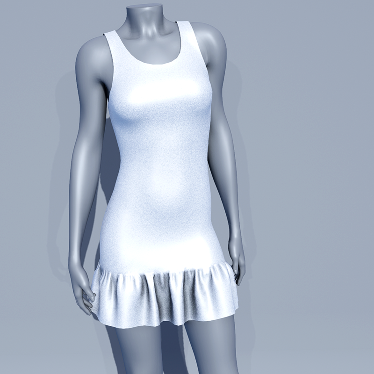 Glitter Party Dress - White