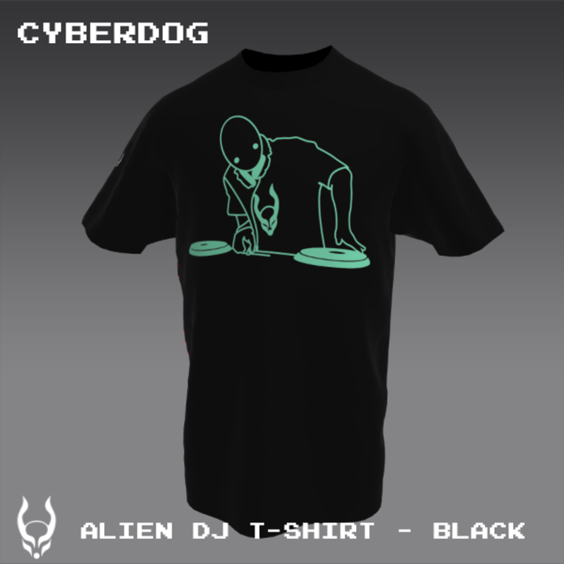 ALIEN DJ T-SHIRT BLACK