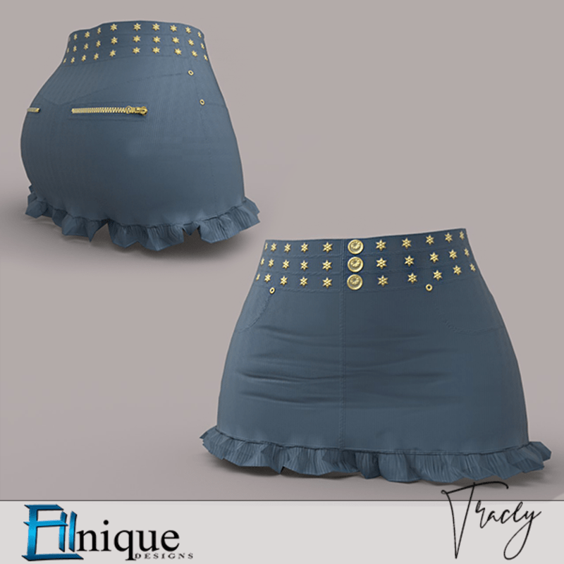 Tracey Blue Mini Skirt