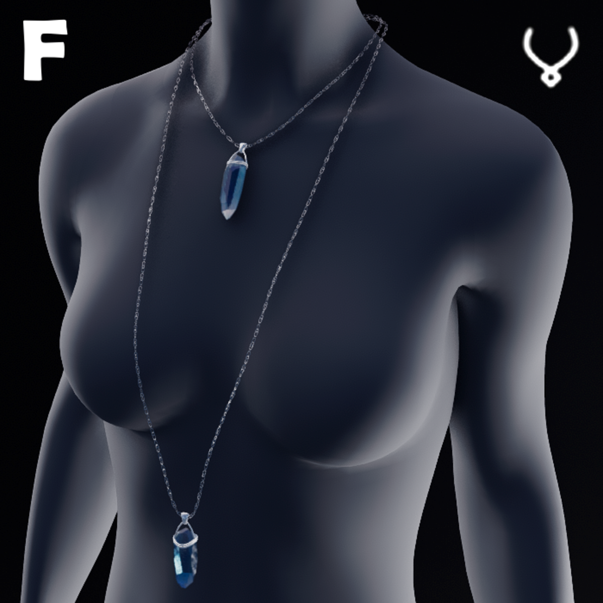 Sapphire Double Pendant - F