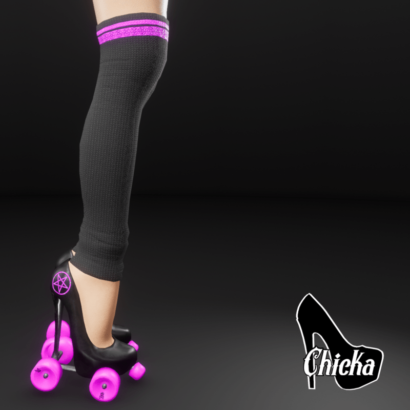 Retro roller skates w/ leg warmer (Penta) (slatanic mechanic)