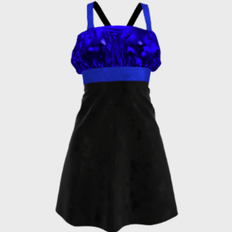 Ladies Mini Raffle Evening Dress (Blue)