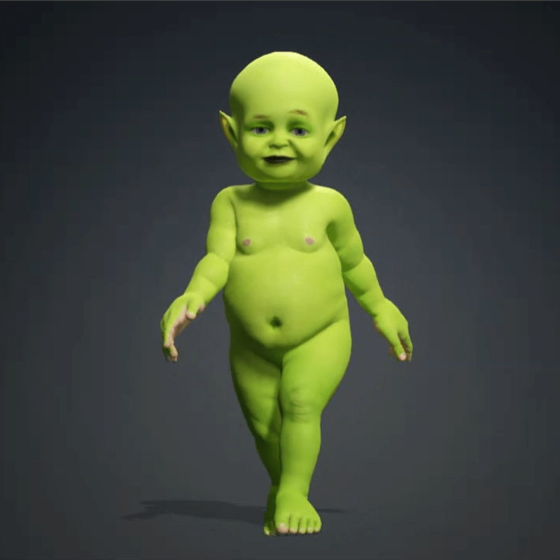 Cute Green Baby