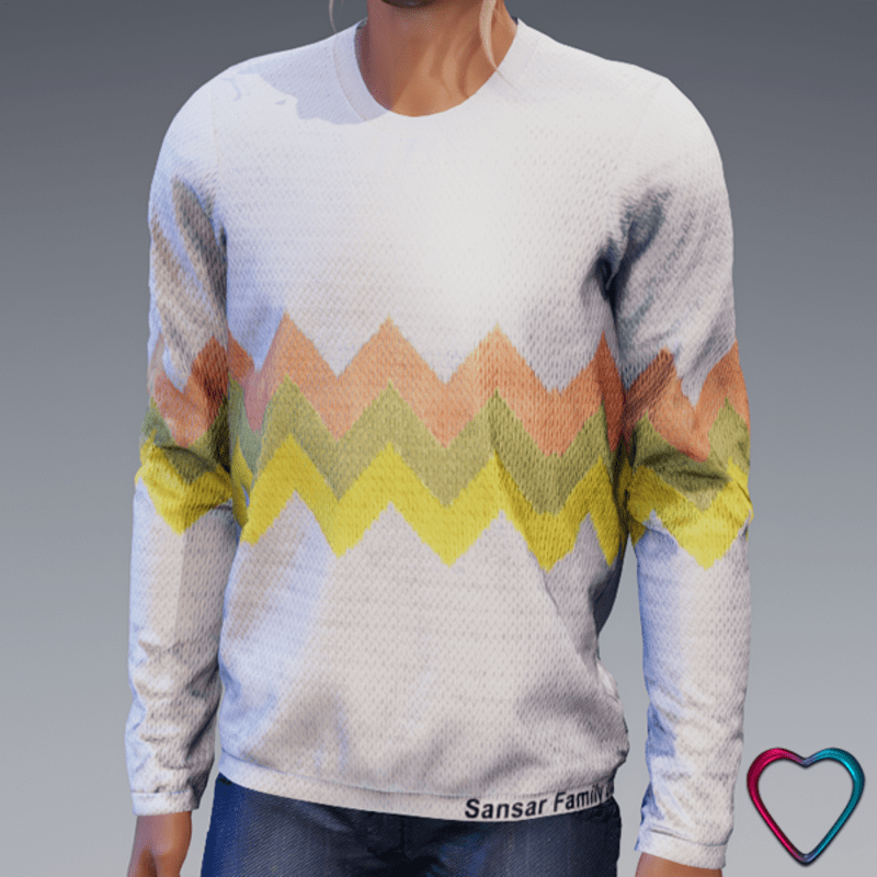 Men Sansar Family Sweater 2025 - Warm ZigZag
