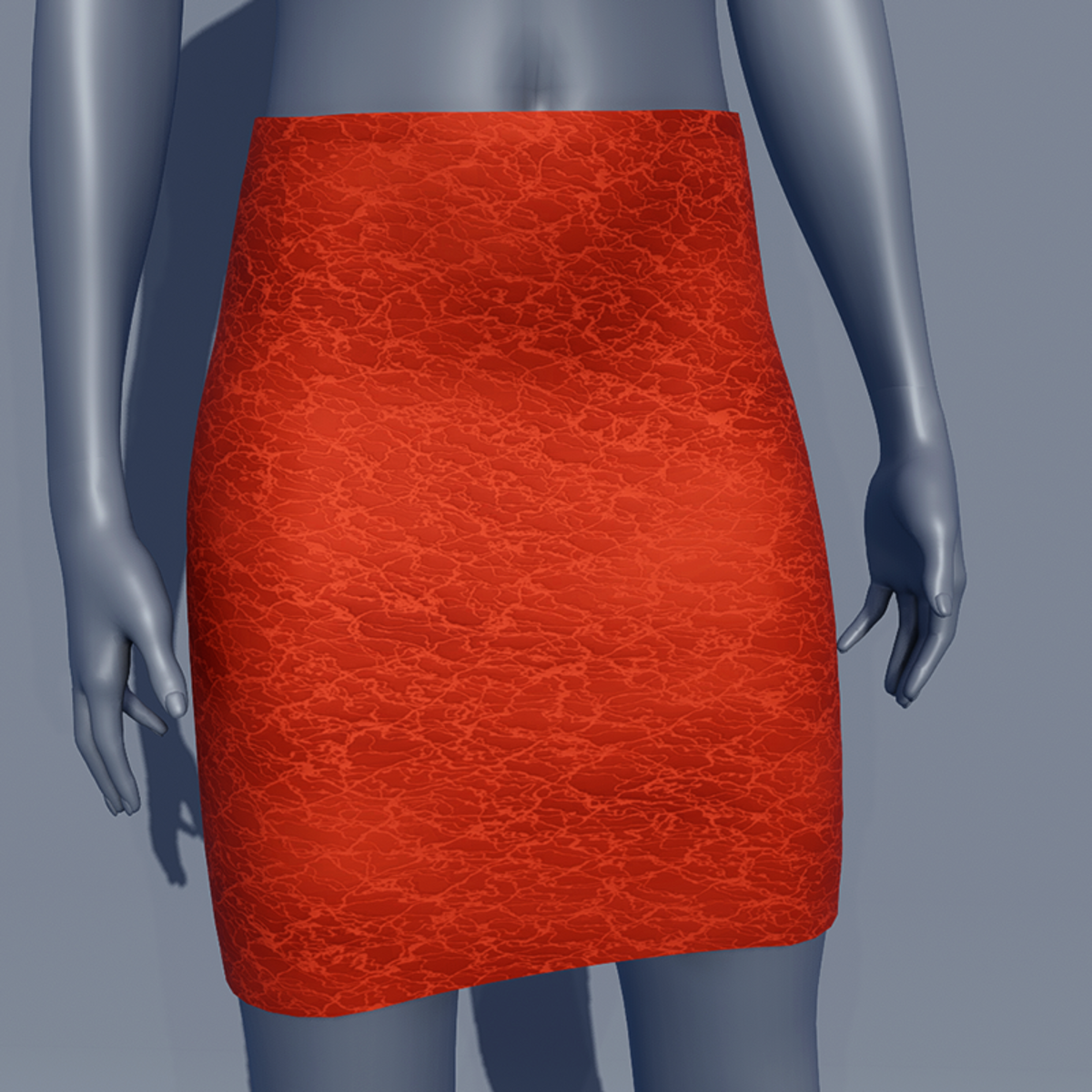 Leather Formal Skirt - Orange Summer Fig