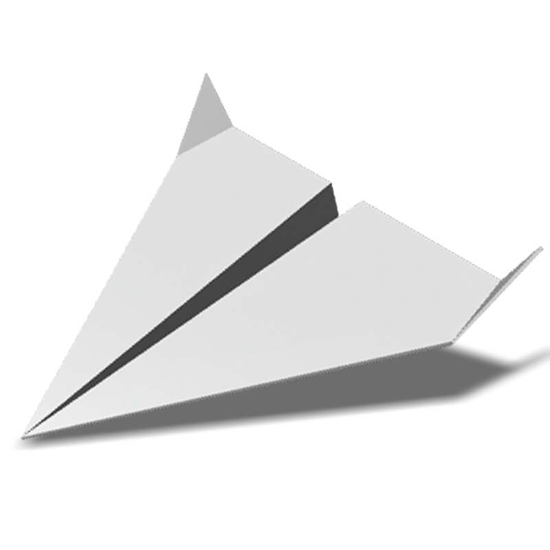 Paper Airplane 02 - White - Collision Mesh