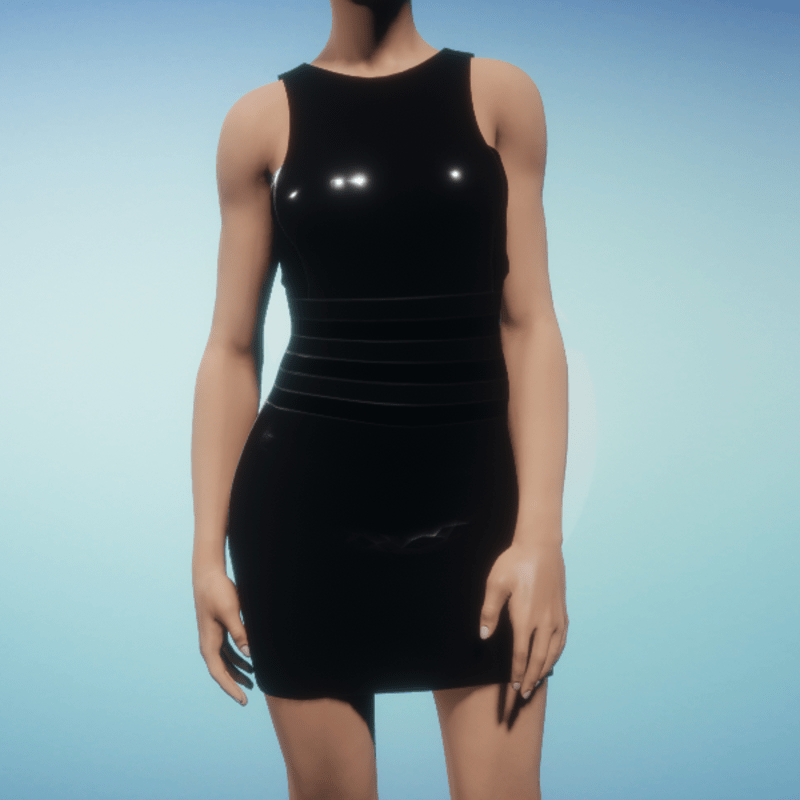 Striped Vinyl Mini - Black