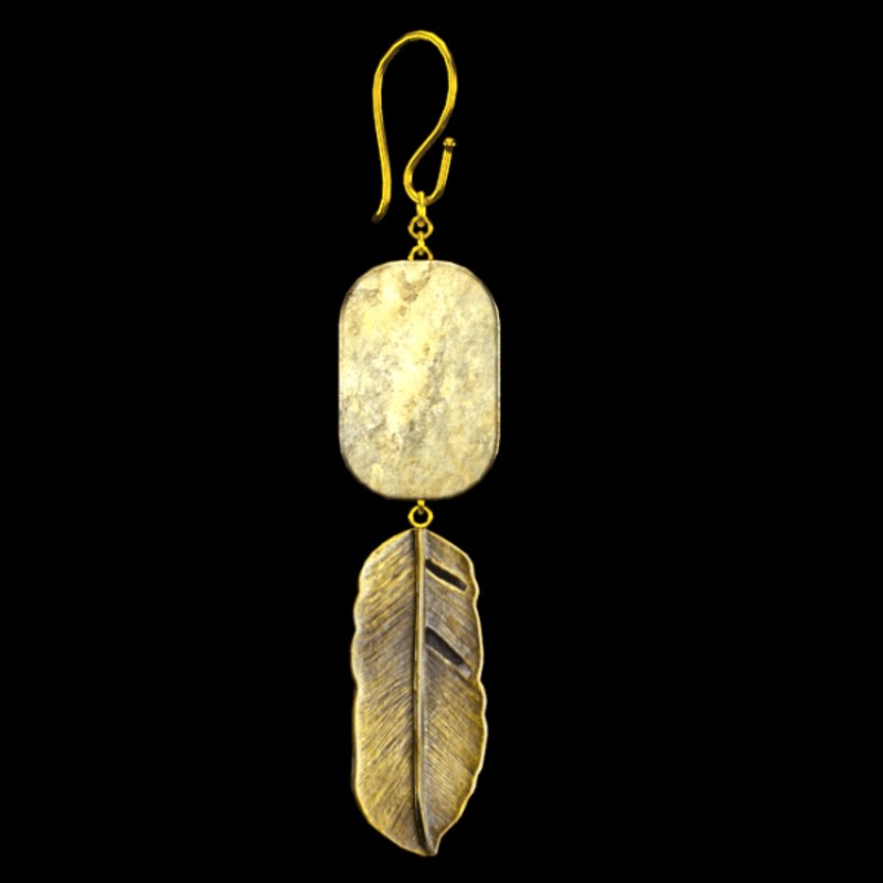 Drop Leaf Earrings Gold