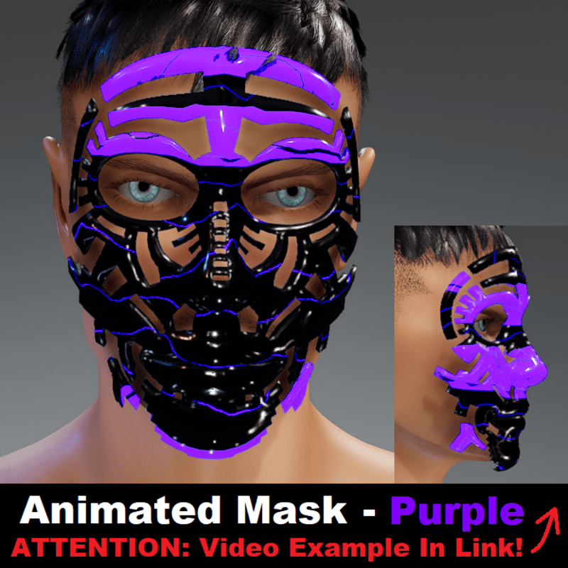 Animated Mask: Purple - Male Avatars
