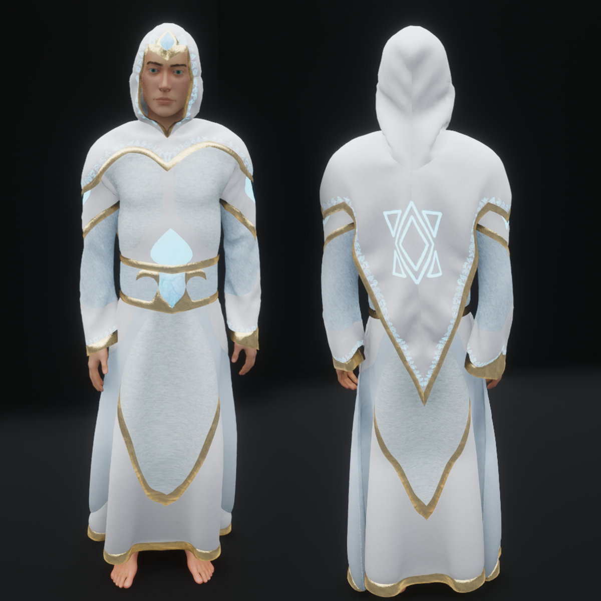 Magic Moonstone Mage Robes - Male