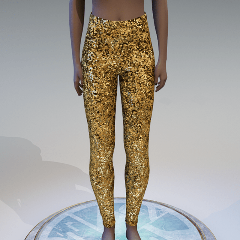 Gold glitter leggings