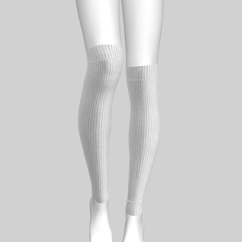 Stockings Emilie Knitted White 2.0