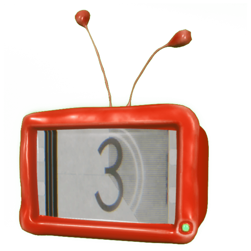 Small TV set with media screen for 4/3