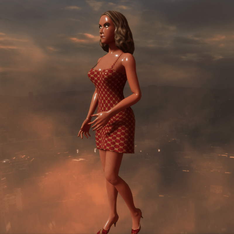 STATUES, WOMAN WALKING