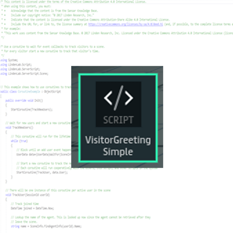 Script Visitor Greeting Simple
