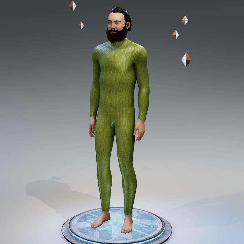 The Future Is Green Woollen Mens Bodysuit