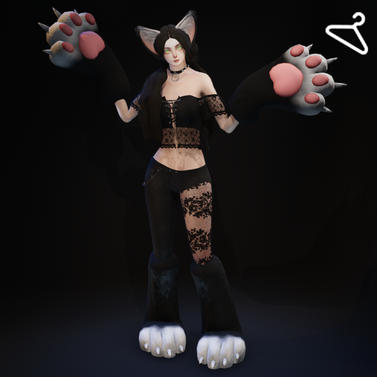 Cat Paw Combo - Black & White