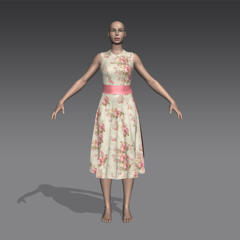 1950's floral day dress