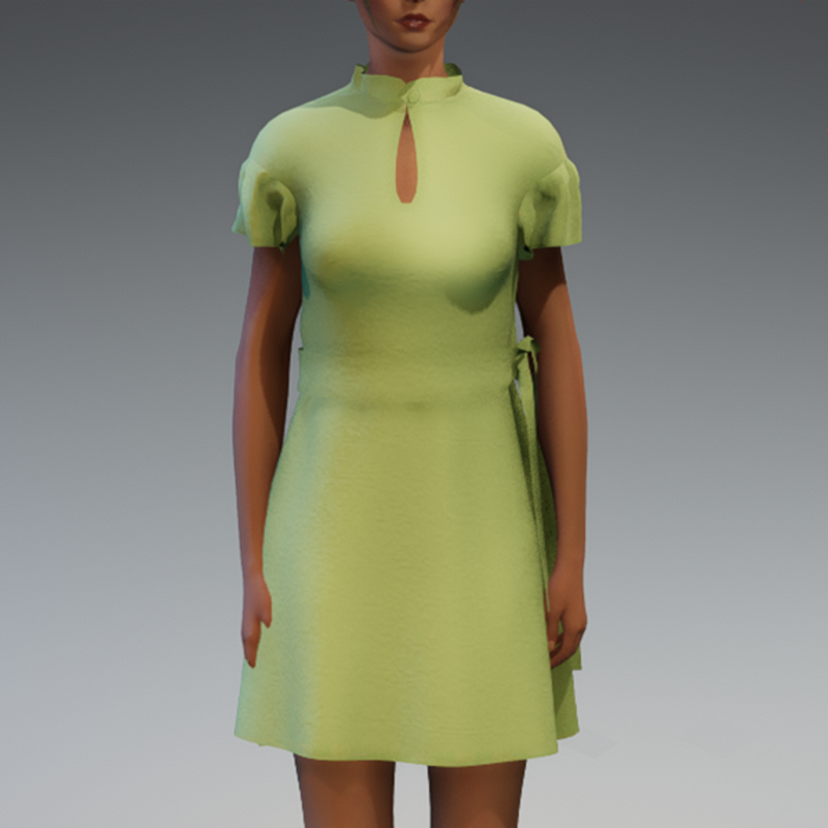 Chartreuse dress