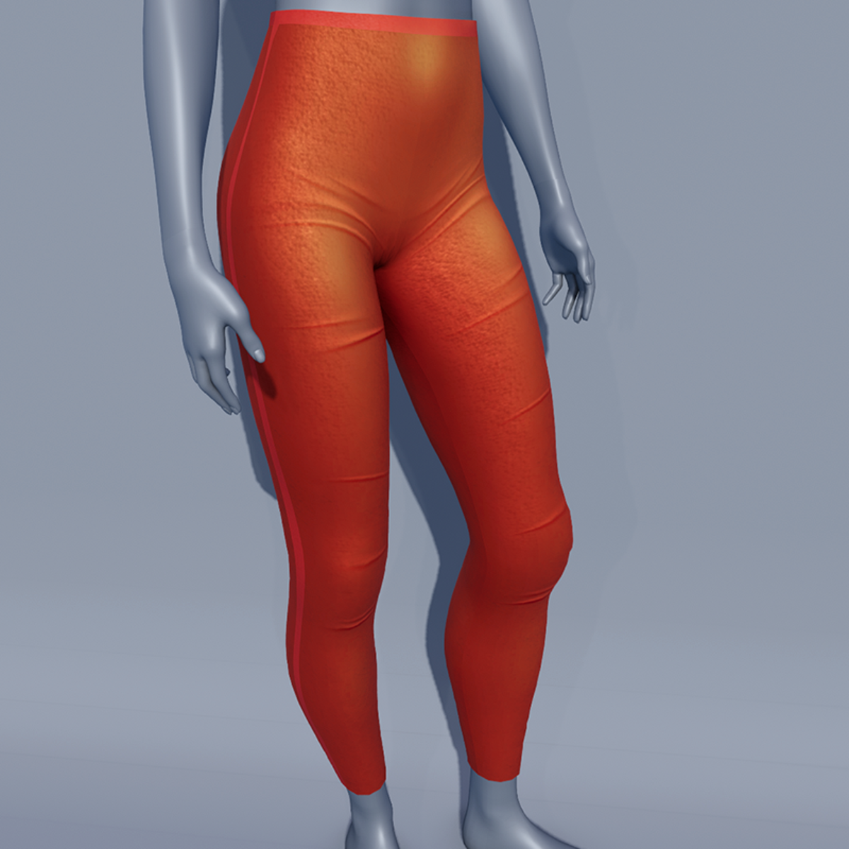 Glossy Sport Leggings - Orange Sunset