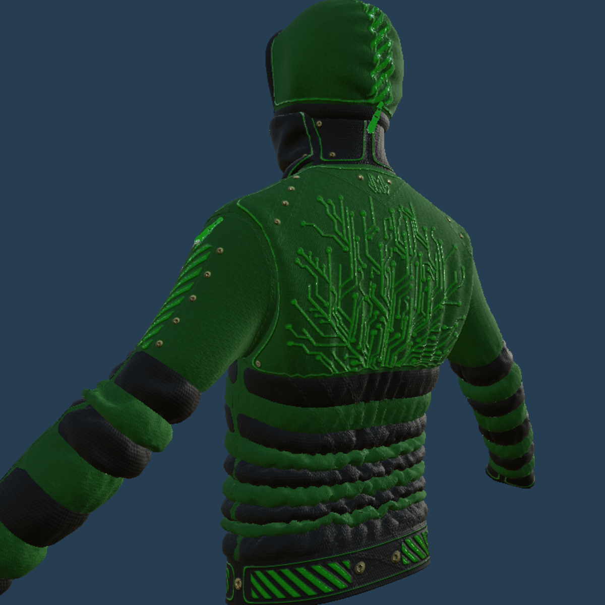 MAIKA JACKET COLORS GREEN EMISSIVE