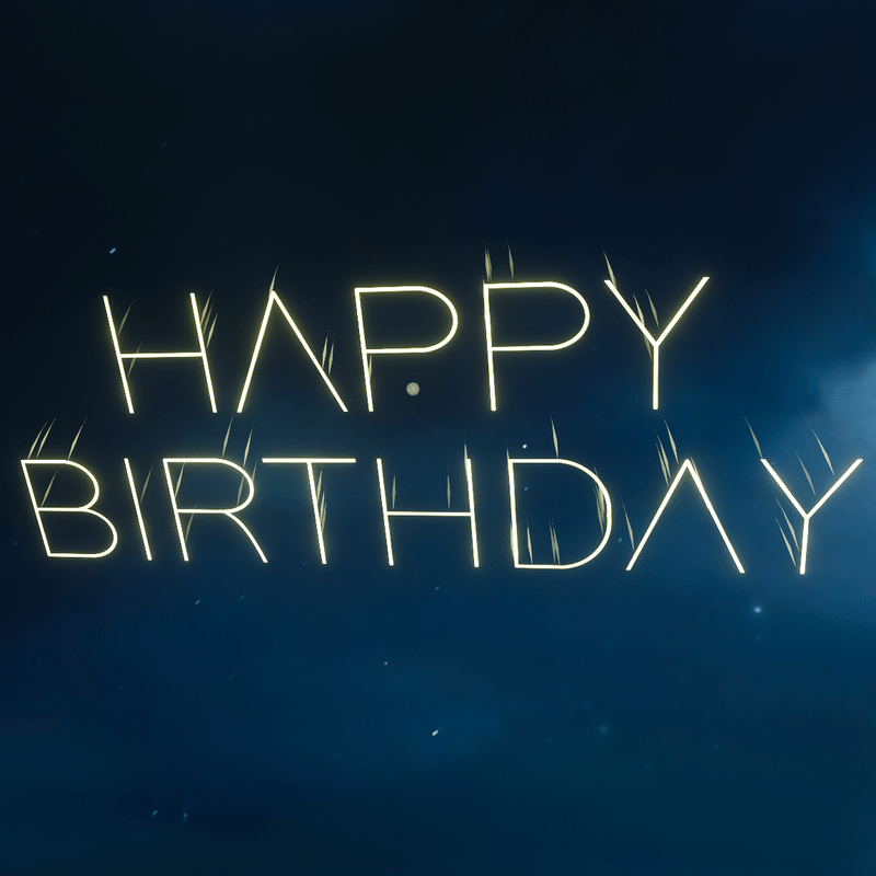 Happy Birthday fireworks module