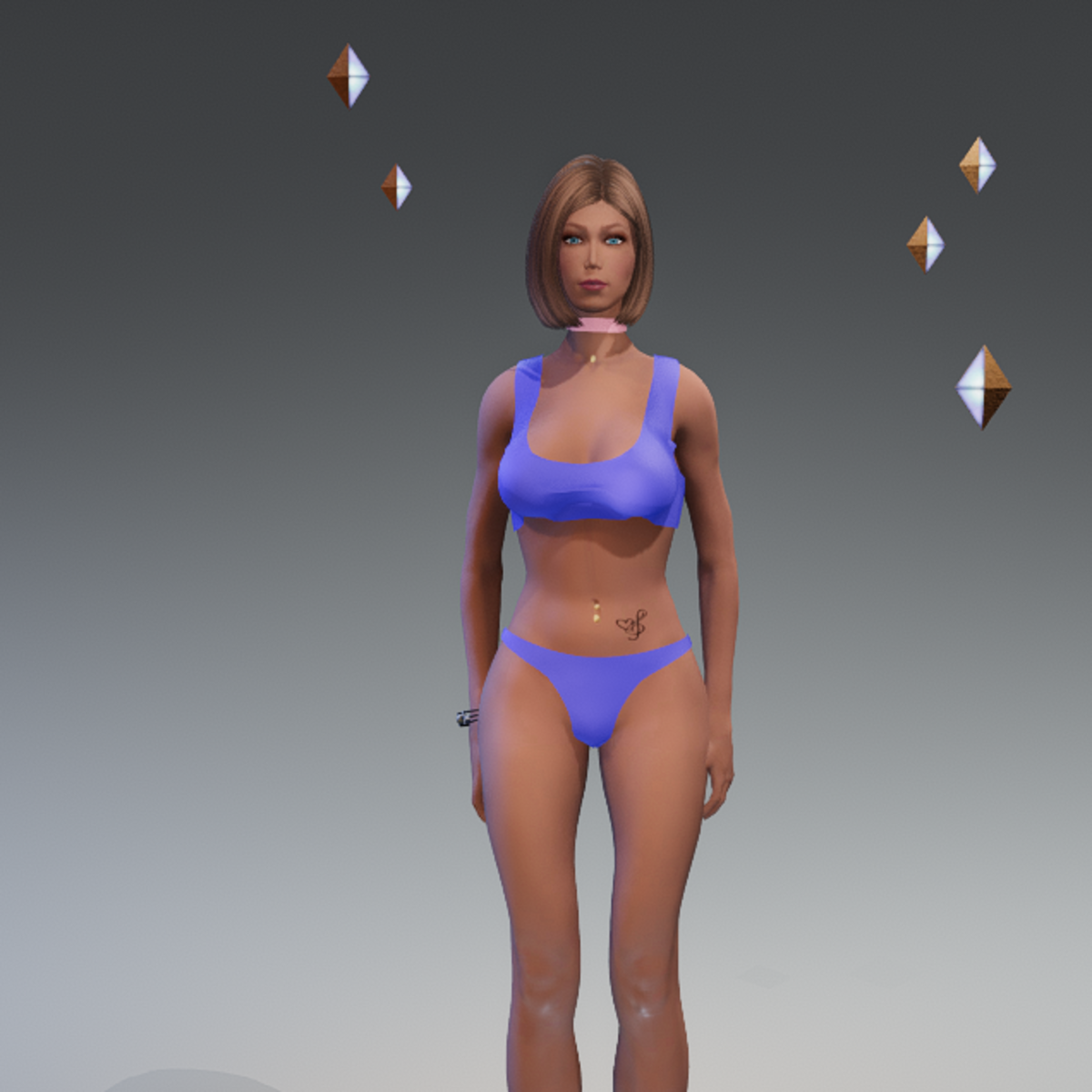 Emissive Light PInk Choker