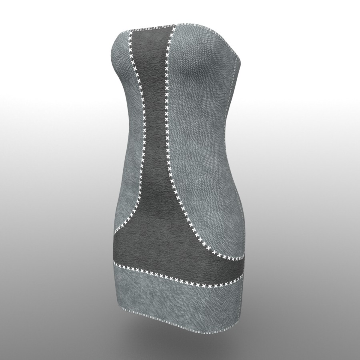 Dress Aadya leather gray