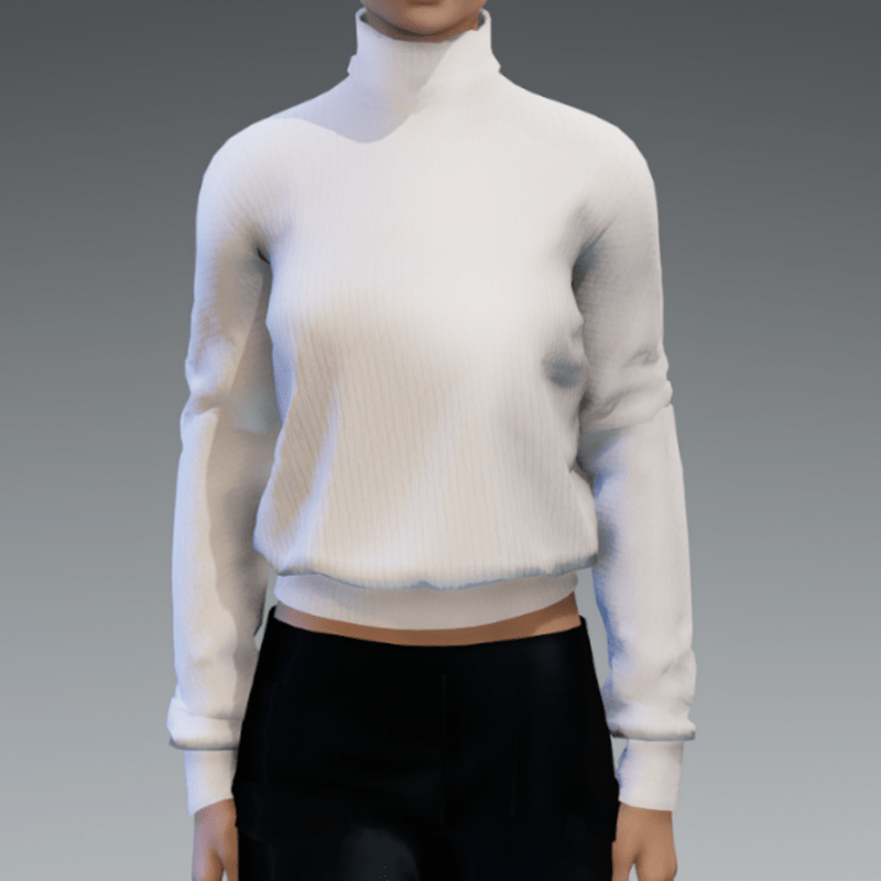 White Turtleneck Sweater