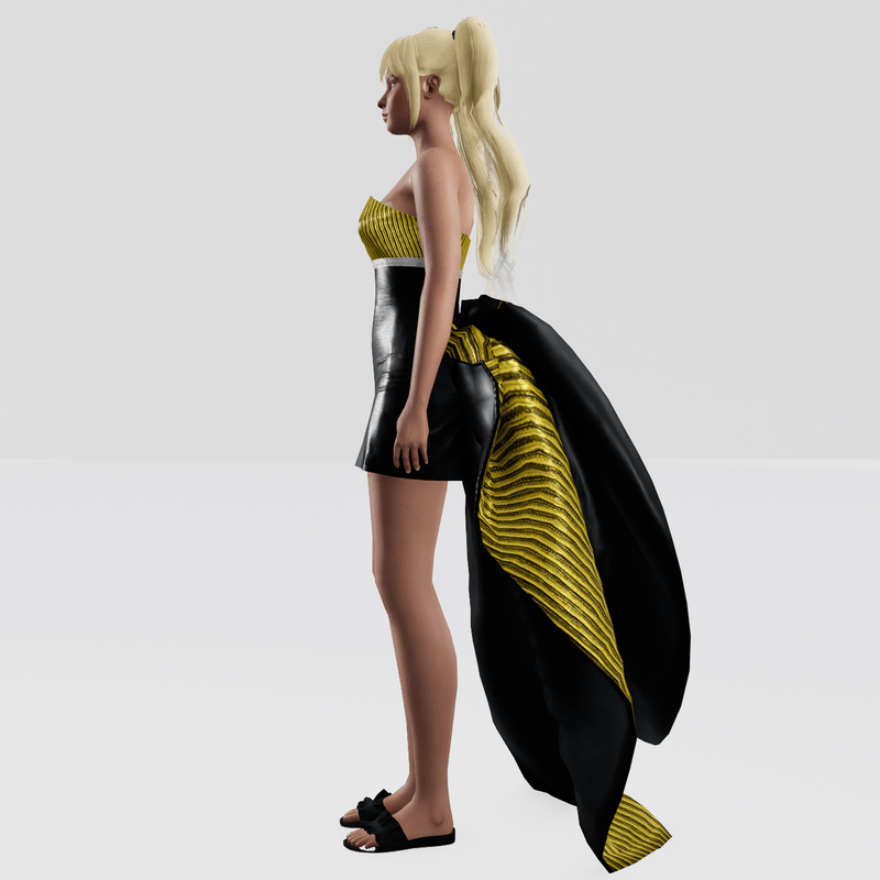 Firefly Bustle - Gold and Black