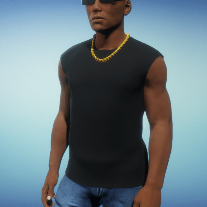 Black Sleeveless Tshirt