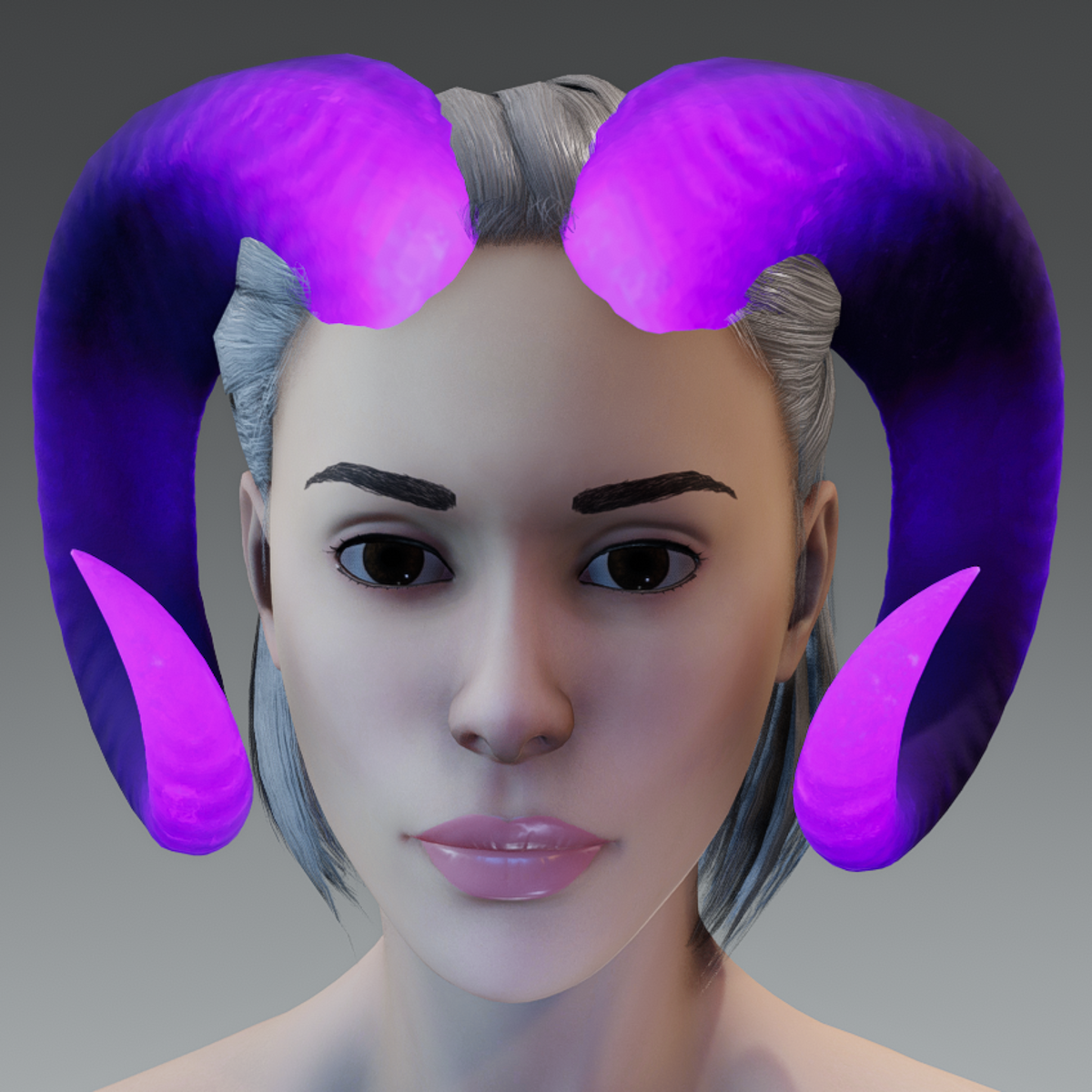 Spirit Of The Ram (Horns) - Black + Purple