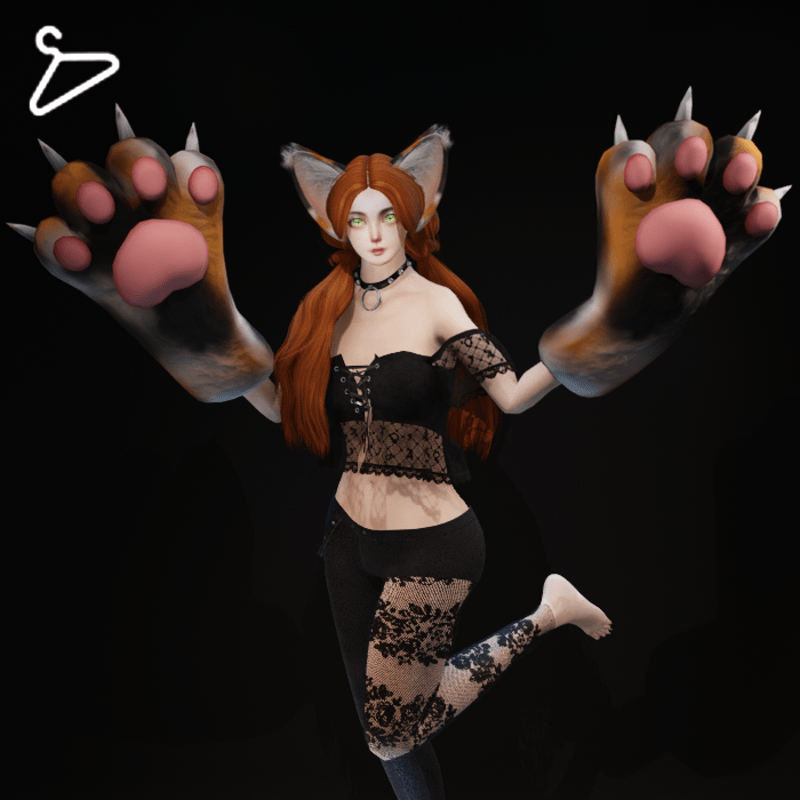 Cat Paw Gloves - Calico