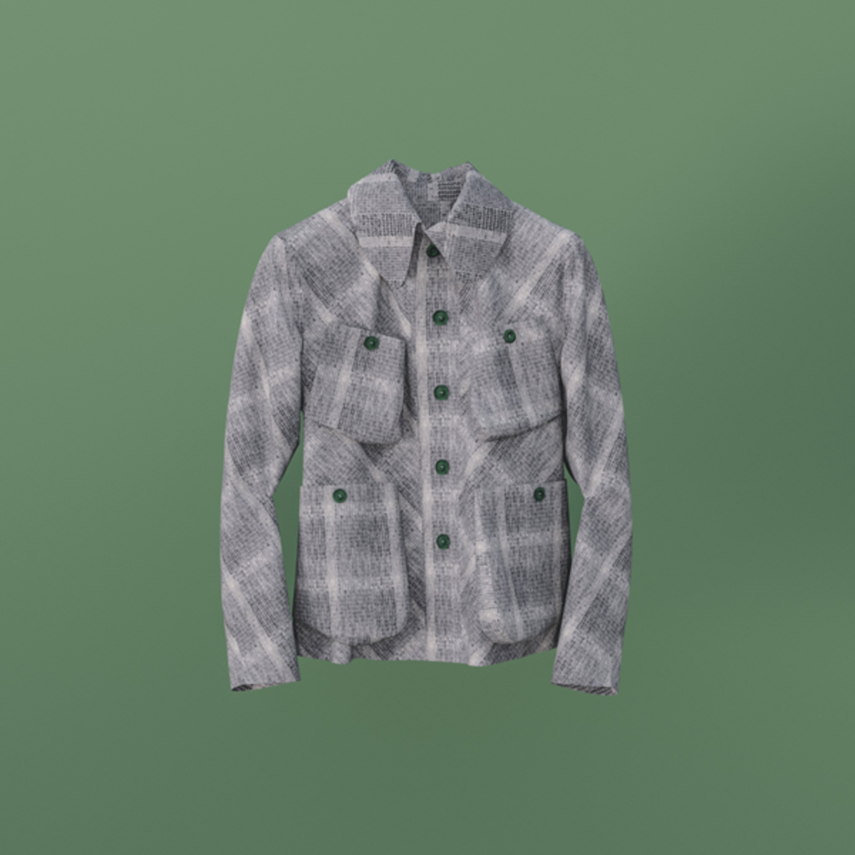 Atacac Studio Jacket Grey Hairy Checked