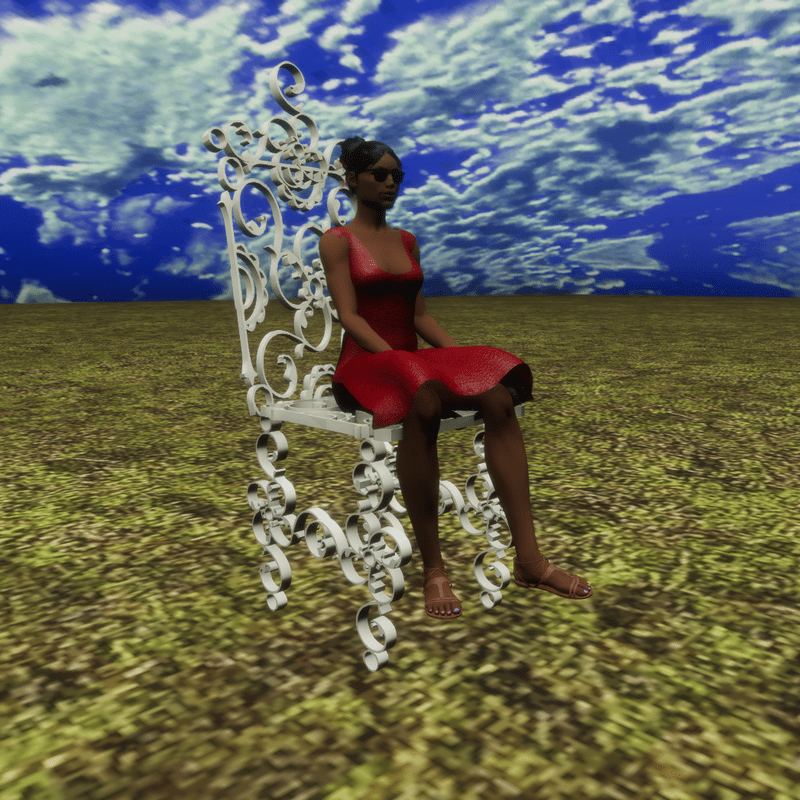 Wrought Iron White Garden Chair