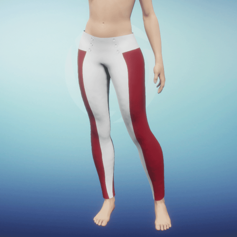 Leggings Elegance red and white