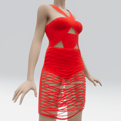 Strappy Dress Red(TM)