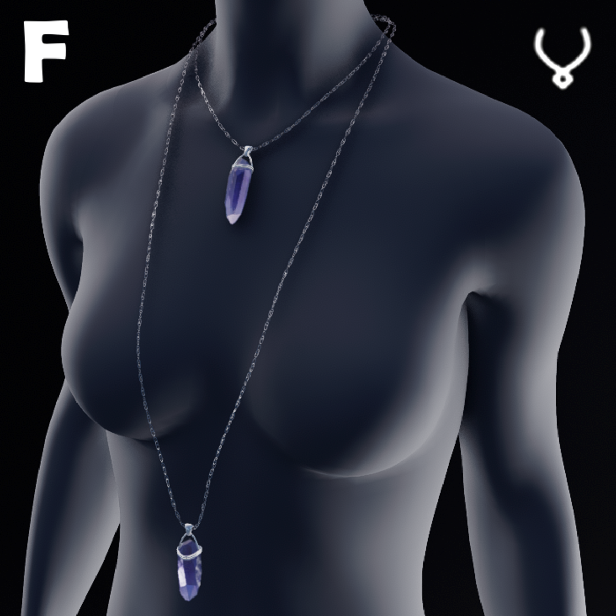 Amethyst Double Pendant - F