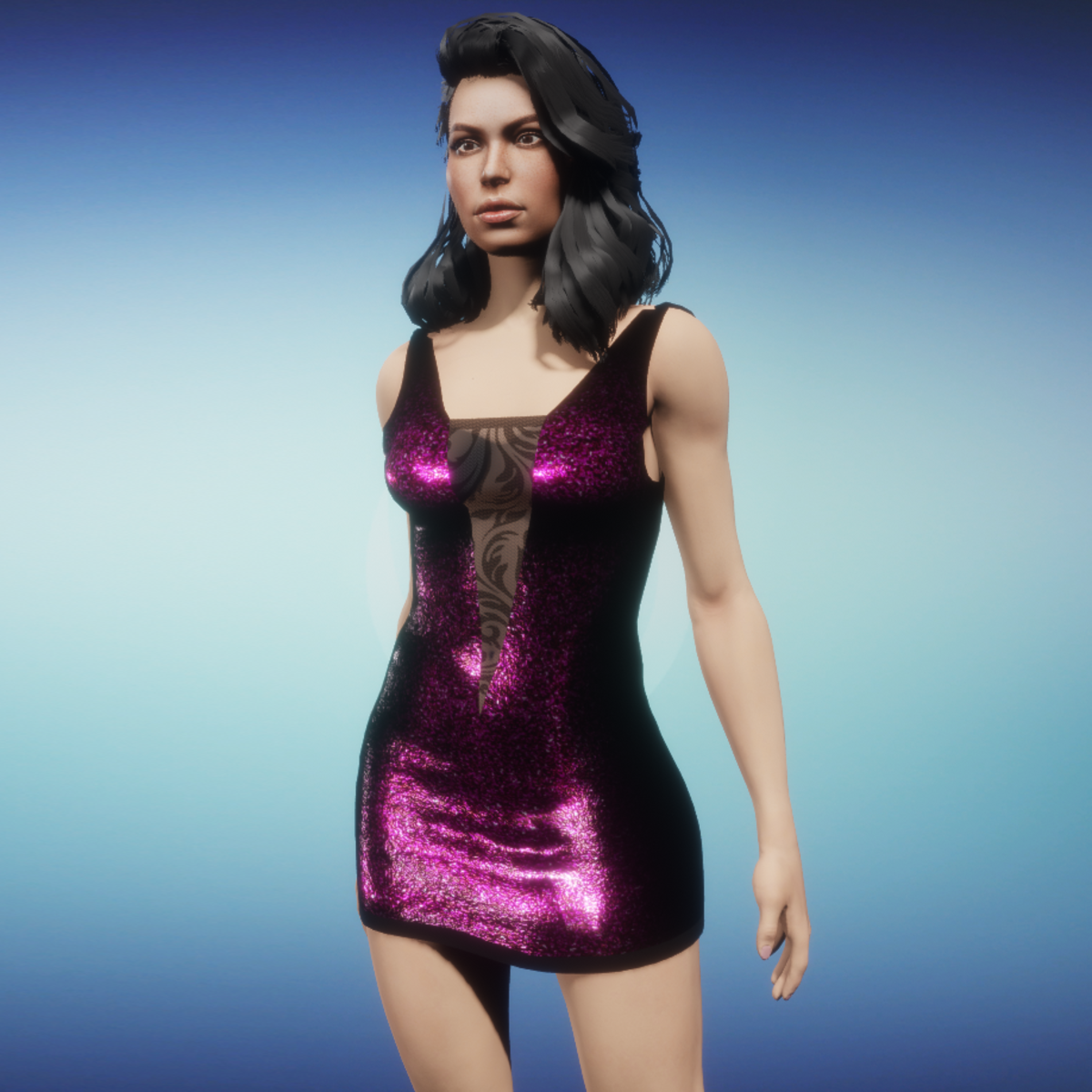 Glitterdress Gina pink