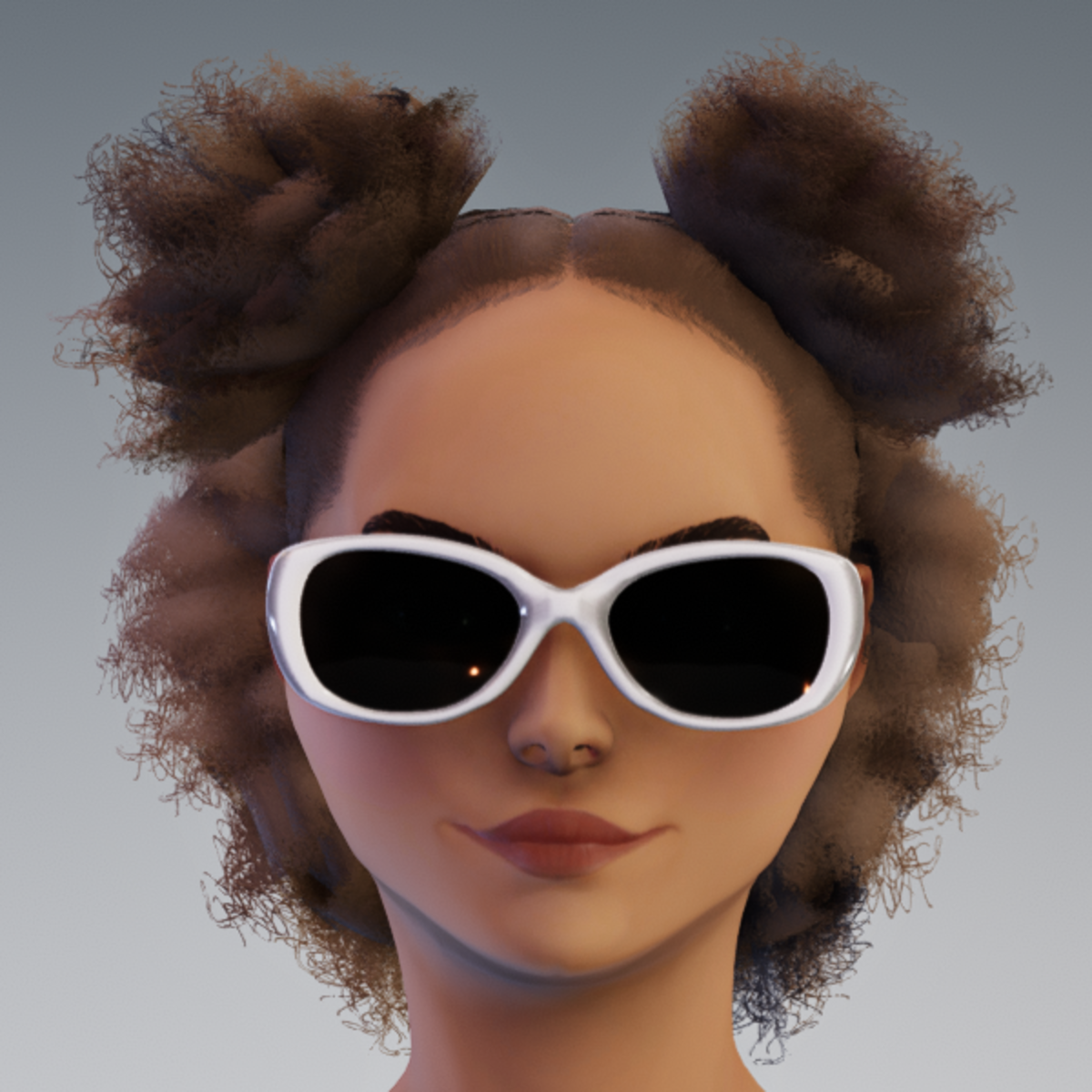 Sunni Glasses AV2 white - dark lenses