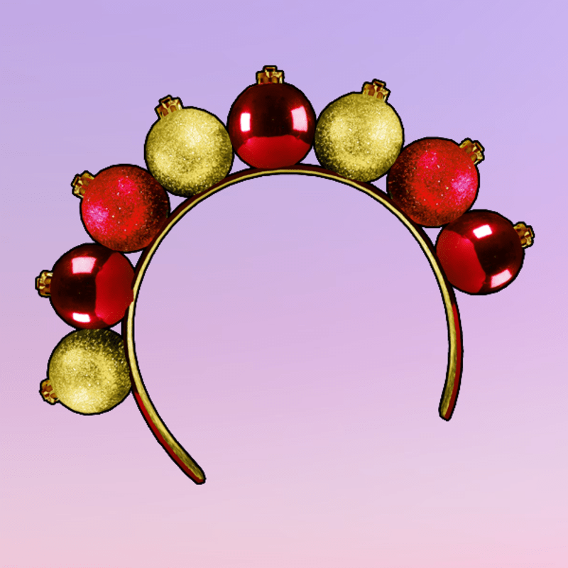 Ornaments Headband Red Gold