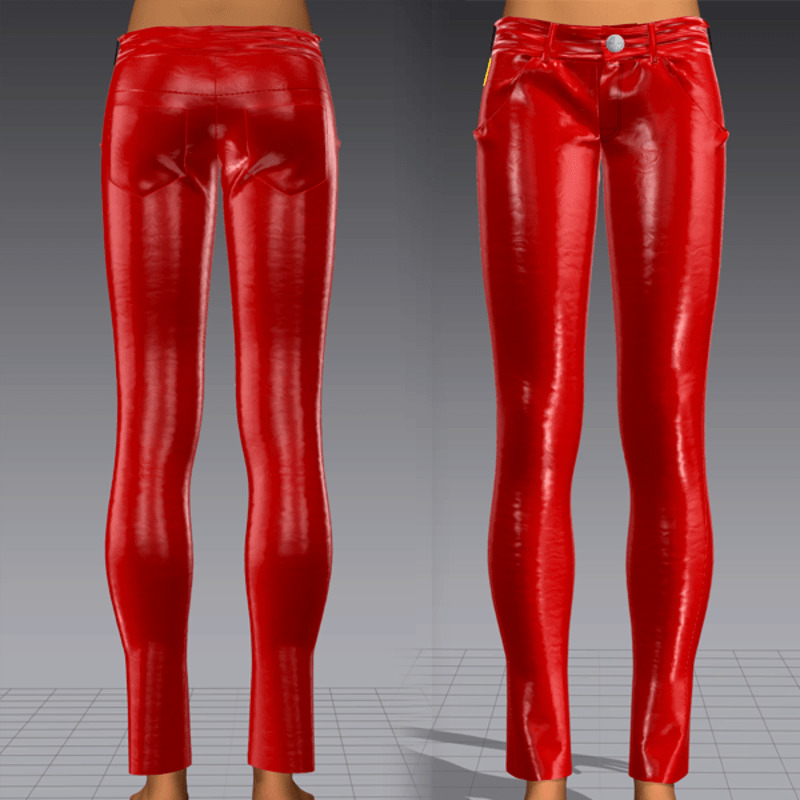 Latex Pans Close-fitting Red