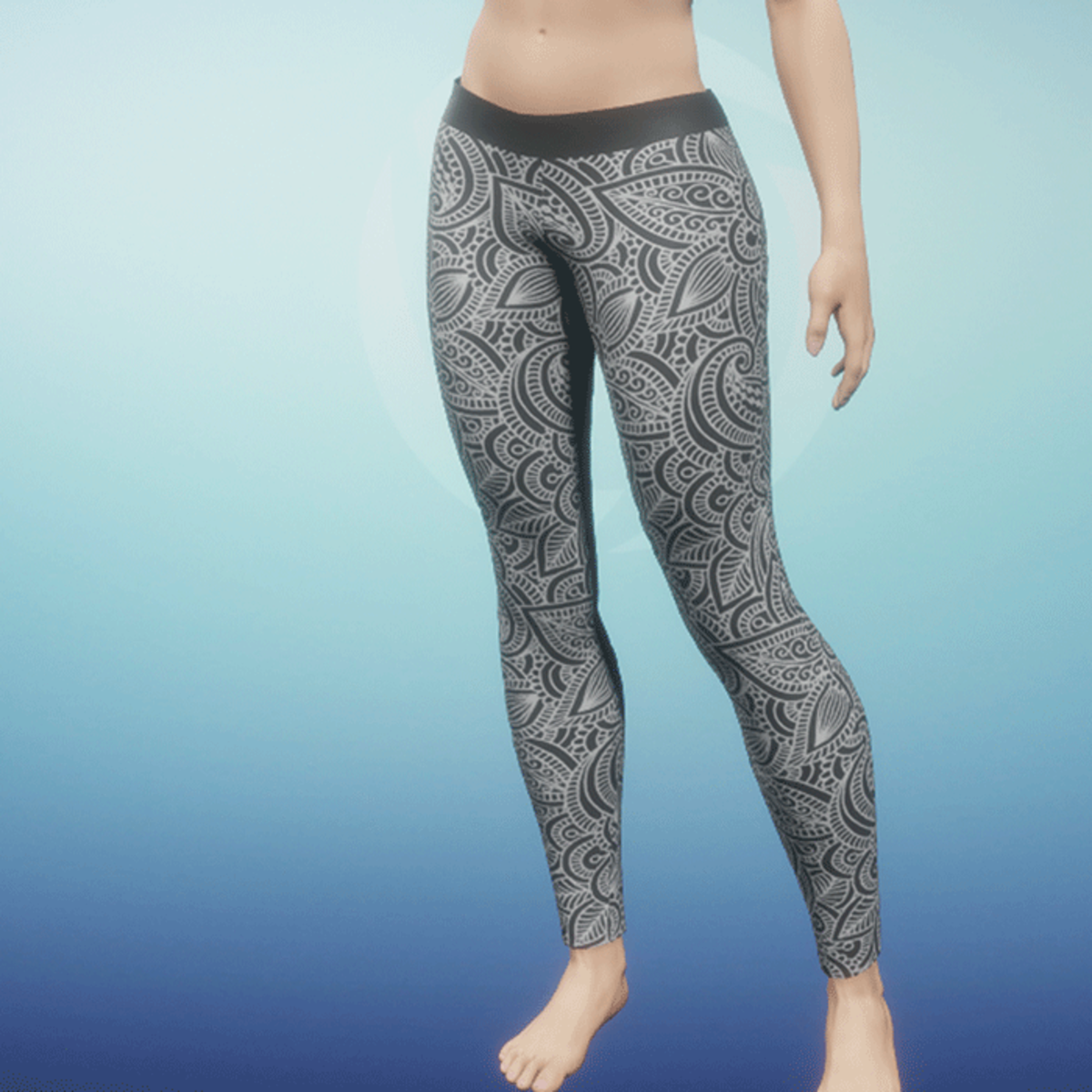 Leggings Floral gray