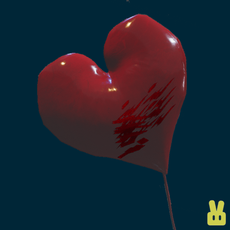 confetti heart balloon