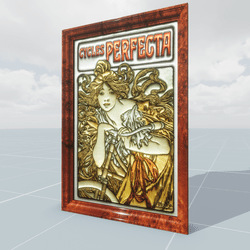 Alphonse Mucha 1902 Cycles Perfecta Framed Poster