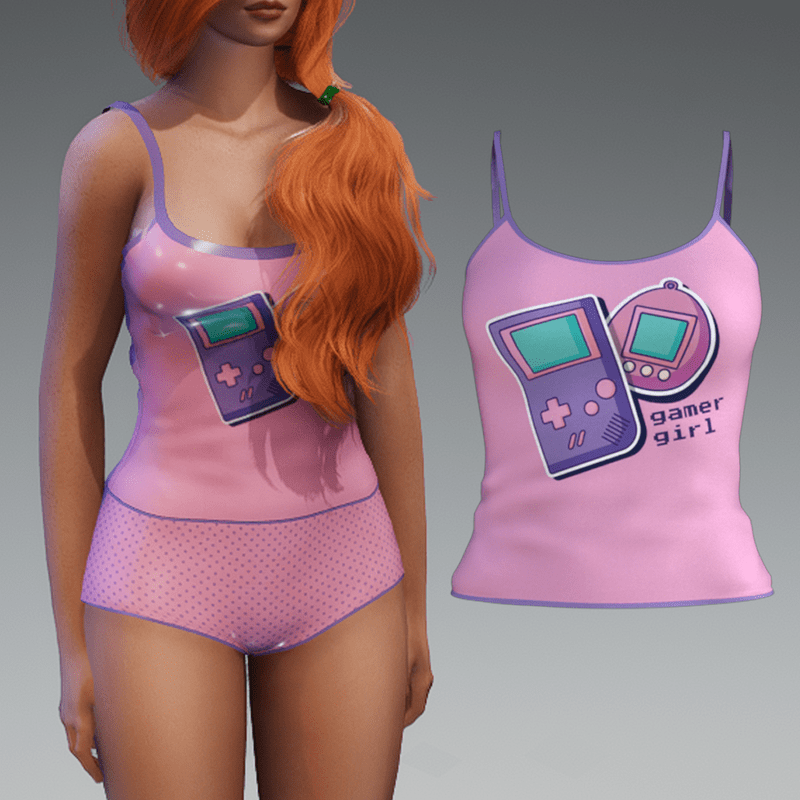 :::LYNX::: Game Girl Pjs - Top