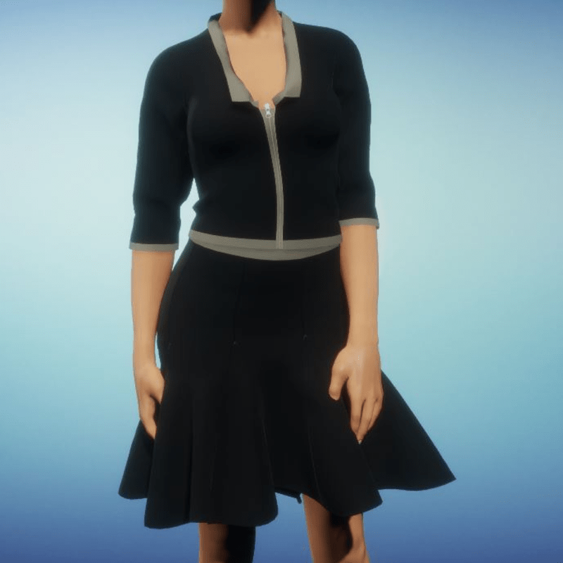 Coat Suit in black and grey