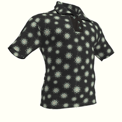 Polo for Men with Circle-black