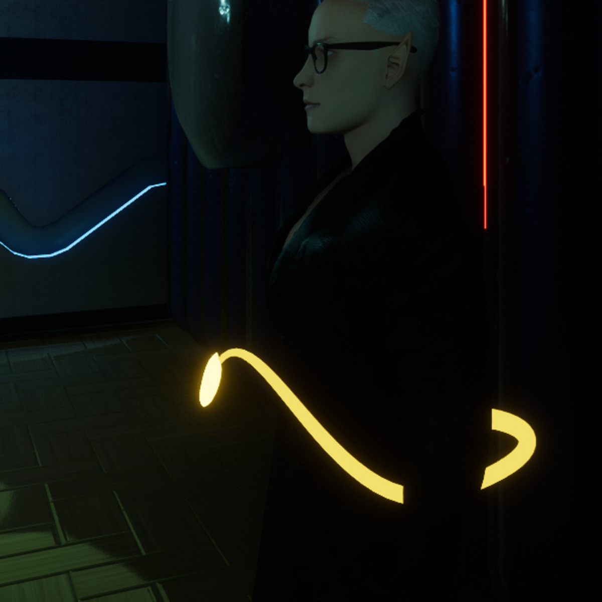 Demon Tail Heart Yellow (Glow Yellow)